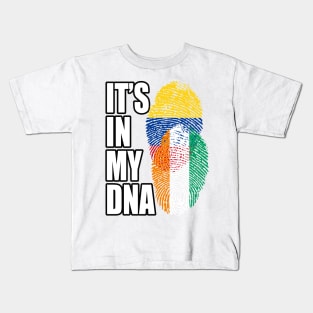 Ivorian And Colombian Mix Heritage DNA Flag Kids T-Shirt